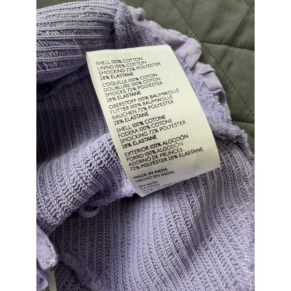 Urban Outfitters Camisole Top Womens M Lavender Smocked Adjustable Straps - Picture 6 of 9